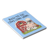 Bloc-note Lu 'jusqu'aux vaches venez à la maison (Incliné)