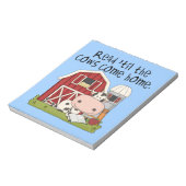 Bloc-note Lu 'jusqu'aux vaches venez à la maison (Tourné)