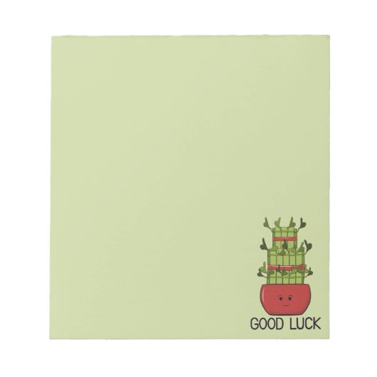 Bloc-note Lucky Bamboo Plant with Greeting (Devant)