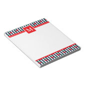 Bloc-note Lumière d'été Monogramme Cerises Bleu & Rouge (Incliné)