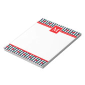 Bloc-note Lumière d'été Monogramme Cerises Bleu & Rouge (Tourné)