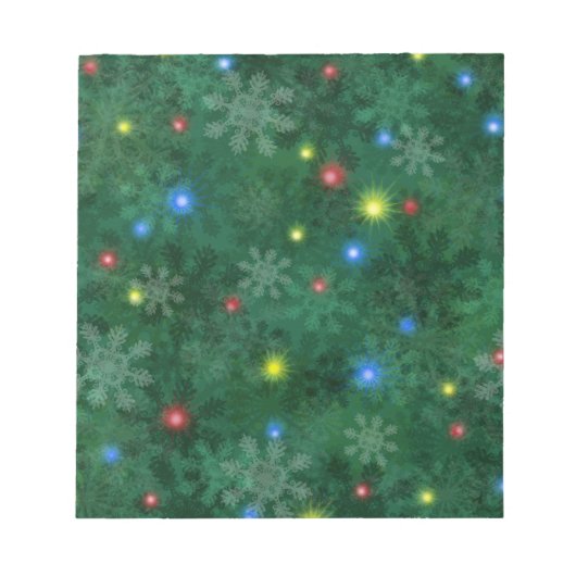 Bloc-note Lumières de neige de Noël (Devant)