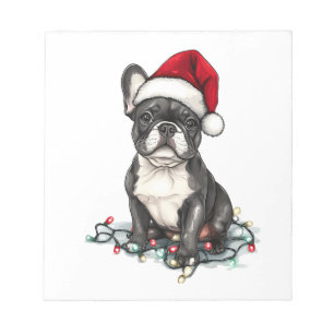 Bloc-note Lumières de Noël Bouledogue Français Cadeaux de No