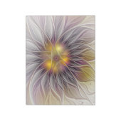 Bloc-note Lumineuse Fleur colorée, Abstraite Fractale modern (Tourné)