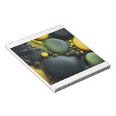Bloc-note Luminous Fluid Dynamics: Yellow and Green Abstract (Incliné)
