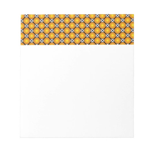 Bloc-note Luminous Golden Dots Black White Lattice Pattern (Devant)