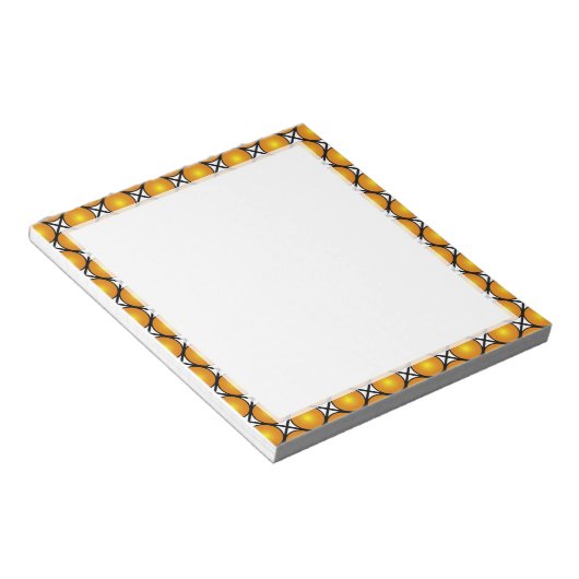 Bloc-note Luminous Golden Dots Black White Lattice Pattern (Incliné)