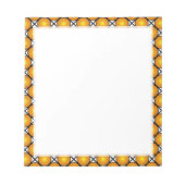 Bloc-note Luminous Golden Dots Black White Lattice Pattern (Devant)