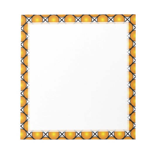 Bloc-note Luminous Golden Dots Black White Lattice Pattern (Devant)