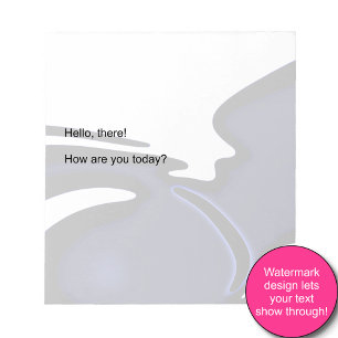 Bloc-note Lune bleue : Bleu Abstrait, Blanc & Noir