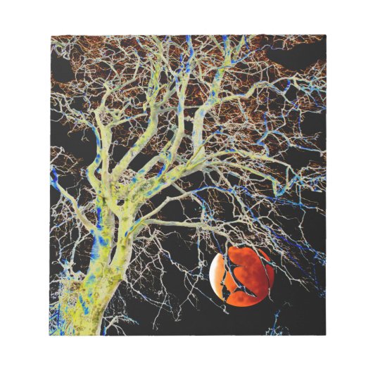 Bloc-note Lune rouge montante (Devant)