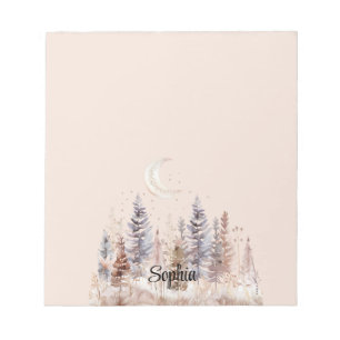 Bloc-note Lune Rouge Pourpre Arbres