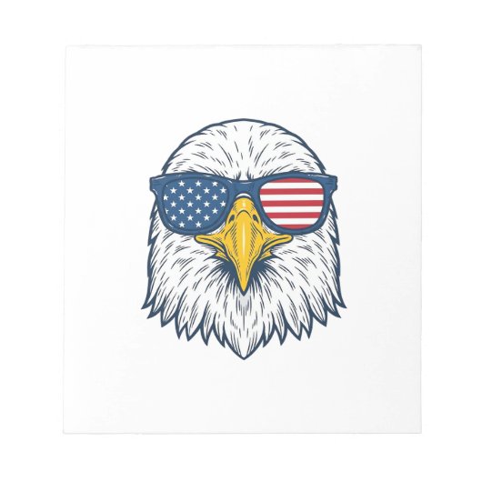 Bloc-note Lunettes de soleil aigle patriotique dessin vector (Devant)