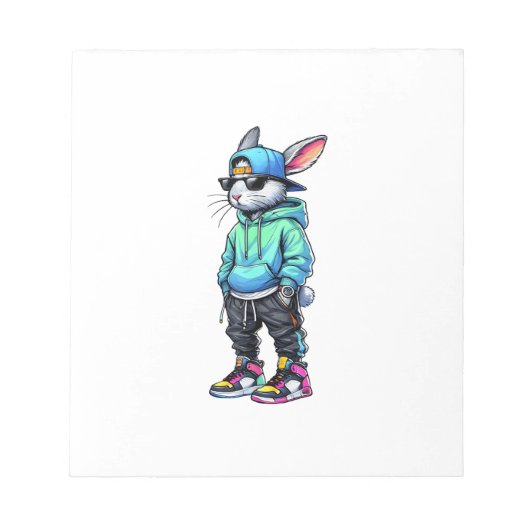 Bloc-note Lunettes de soleil Cool Bunny Rabbit pour garçons  (Devant)