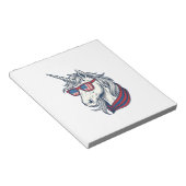 Bloc-note Lunettes de soleil drapeau licorne patriotique vec (Incliné)