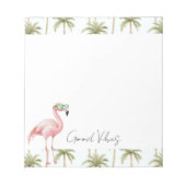 Bloc-note Lunettes de soleil Flamant rose rose Palm Trees Go (Devant)