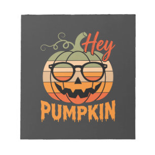 Bloc-note Lunettes de soleil rétro Halloween Hey Pumpkin