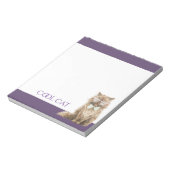 Bloc-note Lunettes marron chat cool (Tourné)