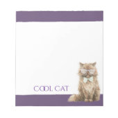 Bloc-note Lunettes marron chat cool (Devant)