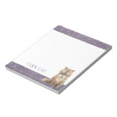 Bloc-note Lunettes Purple Sparkle Brown Cool Cat   (Tourné)