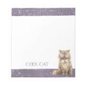 Bloc-note Lunettes Purple Sparkle Brown Cool Cat   (Devant)
