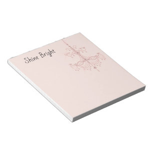 Bloc-note Lustre à bijoux scintillants rose