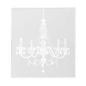 Bloc-note Lustre blanc et gris chic (Devant)