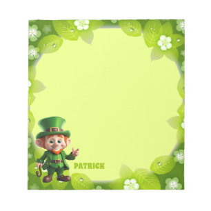 Bloc-note Lutin 3D Saint-Patrick Personnalisé Enfants