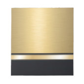 Bloc-note Luxe classe doré noir personnalisé (Devant)