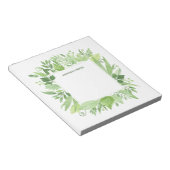 Bloc-note Luxe Feuille | Cadre botanique vert (Incliné)