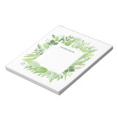 Bloc-note Luxe Feuille | Cadre botanique vert (Tourné)