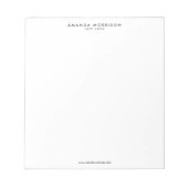 Bloc-note Luxe Minimaliste Blanc (Devant)