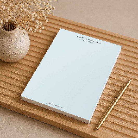 Bloc-note Luxe Minimaliste Bleu