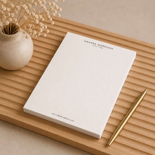 Bloc-note Luxe Minimaliste Ivoire