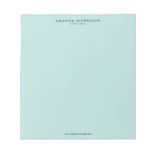 Bloc-note Luxe Minimaliste Menthe (Devant)
