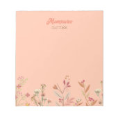 Bloc-note Luxe Personnalisé Été Nature Fleur Chaud (Devant)