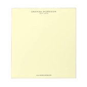 Bloc-note Luxueux Minimaliste Jaune (Devant)