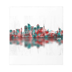 Bloc-note Lyon France Skyline