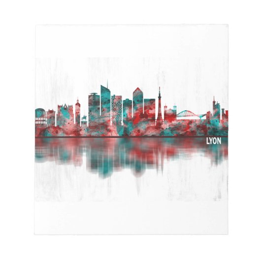 Bloc-note Lyon France Skyline (Devant)
