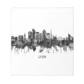Bloc-note Lyon France Skyline BW (Devant)