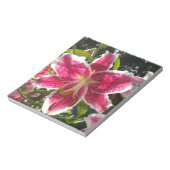 Bloc-note Lys roses fleurs tropicales roses rose (Tourné)