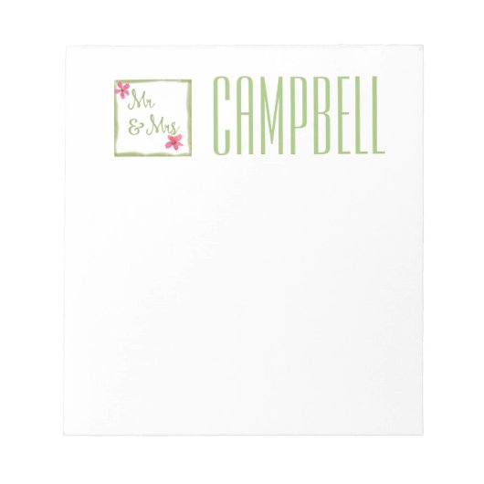 Bloc-note M. et Mme Happy Notes pour le printemps (Devant)