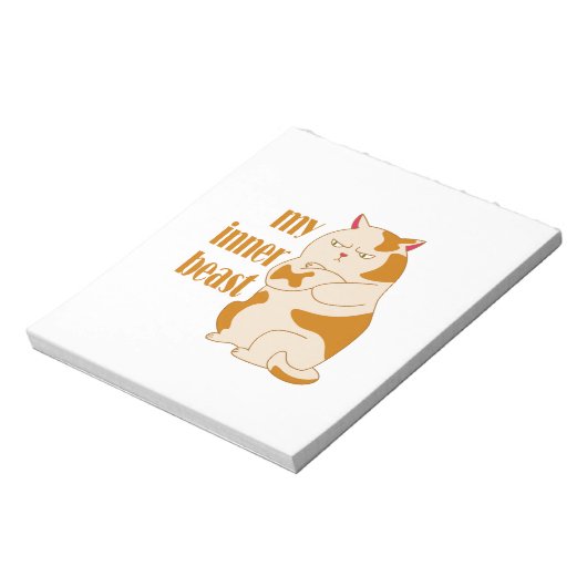 Bloc-note Ma bête intérieure fainéante citation de motivatio (Tourné)