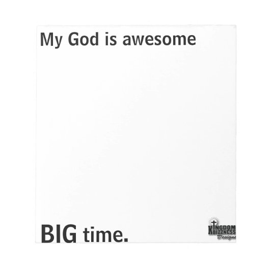 Bloc-note Ma collection Big Time (Devant)