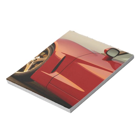 Bloc-note Ma Corvette rouge (Tourné)