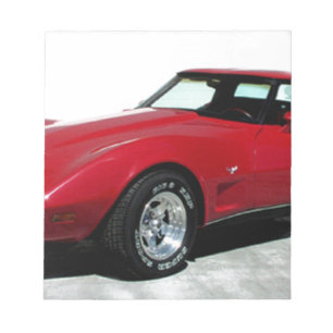 Bloc-note Ma Corvette rouge de 1979