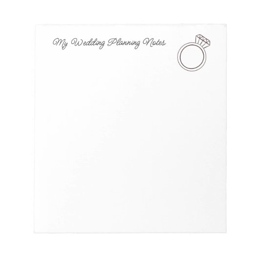 Bloc-note "Ma planification Mariage" (Devant)