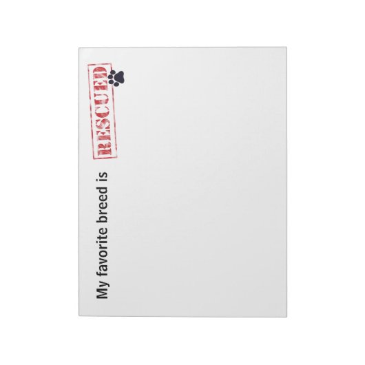 Bloc-note Ma race préférée est Secourue (Tourné)