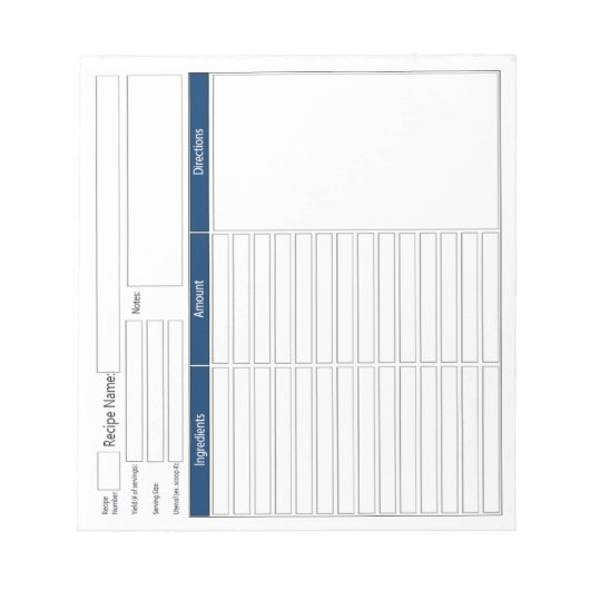 Bloc-note Ma recette (Devant)