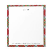 Bloc-note MacBain MacBean Clan Tartan Plaid Motif (Devant)